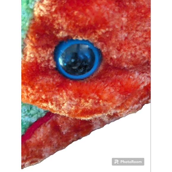 Royal Plush Toys Green Orange Dolphin Stuffed Plush Toy 12" Long Flaw Blue Eyes - Picture 6 of 10